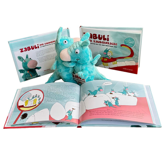 Zabuli Zauberdrache Zahnputz-Kinderbuch Stofftier Effecteve Verlag Muenchen Eve Kling