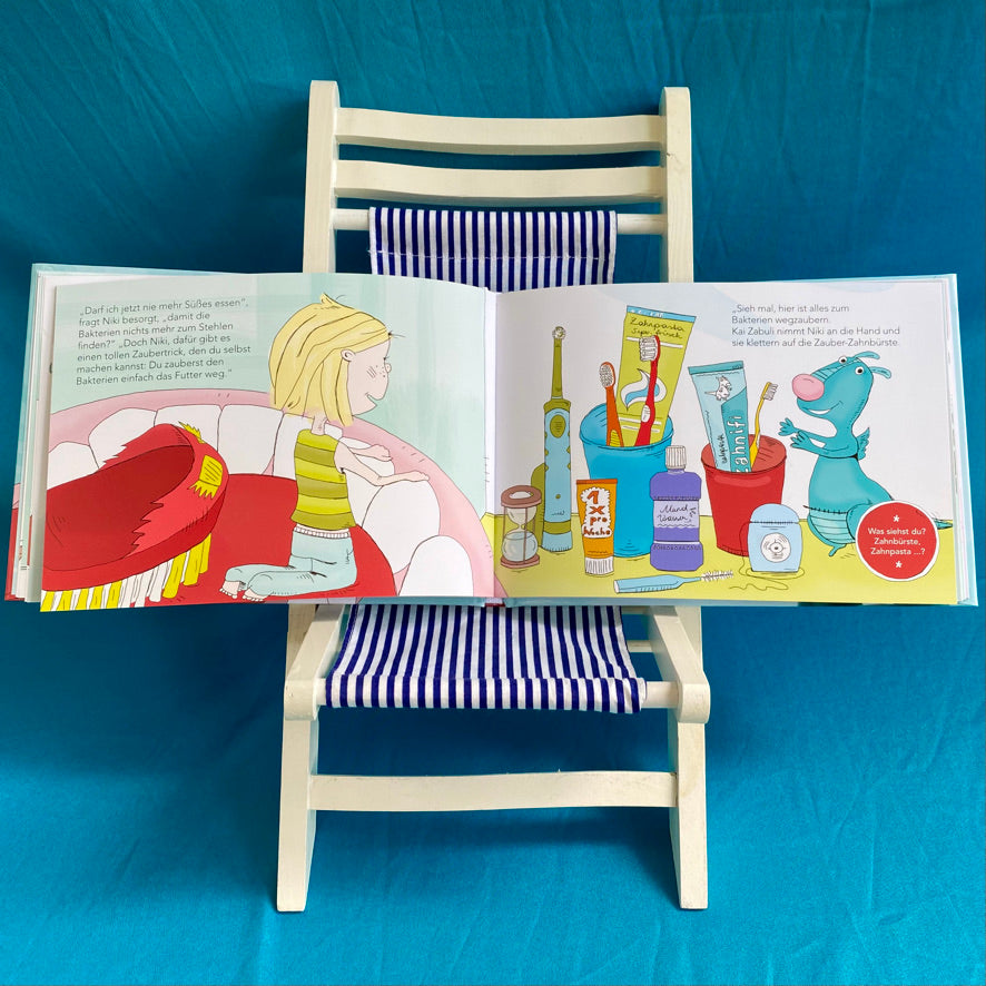 Zabuli Zauberdrache Zahnputz-Kinderbuch Stofftier Effecteve Verlag München Eve Kling