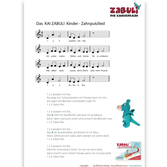 Zabuli Zauberdrache Zahnputz-Kinderbuch Stofftier Effecteve Verlag München Eve Kling